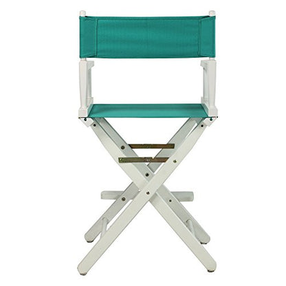 Casual Home 24" Director's Chair White Frame with Teal Canvas, Counter Height