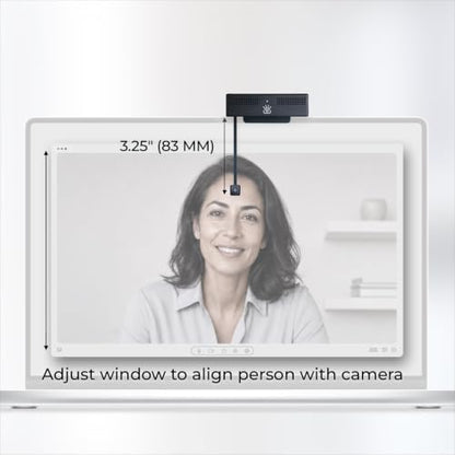 iContact Camera ProMini 4K Eye Contact Webcam for Laptops Under 20in | Ultra Compact, Eye Level Cam, Zoom Certified, Noise-Cancelling Mics, Privacy Power Cut, Free Desktop App