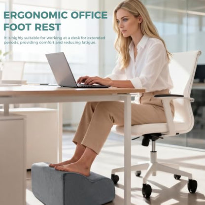 Ganondorf Ergonomic Foot Rest for Under Desk at Work Multi-Purpose Foot Stool Leg Elevation Pillow Back Support Cushion & Lap Desk Support, High-Density Foam with Washable Cover