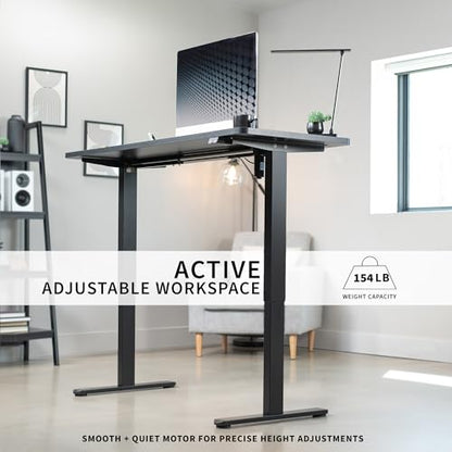 VIVO Black 71 x 30 in Standing Desk, DESK-KIT-0B7B - color: Black Top / Black Frame, size: 71 x 30 inch