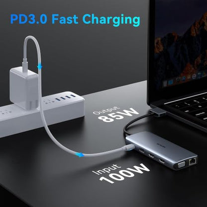 MOKiN MacBook Pro Docking Station for Dual Monitor, 12 in 2 HDMI Adapter