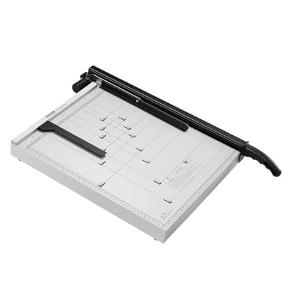 VEVOR Paper Cutter, 18 in Cut Length Guillotine Trimmer, 15-Sheet Capacity, Heavy-Duty Paper Cutter with Security Guard Rail/Blade Lock, Paper Trimmer for Cardstock, Cardboard, Home, Office & School - size: 18" 15-Sheet