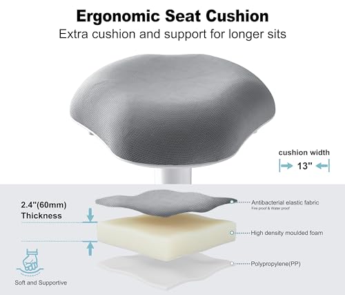 Adult Wobble Stool,Anti-Fatigue Standing Desk Stool,Light Wood - color: Light Wood
