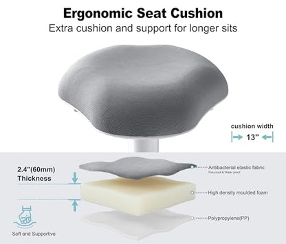 Adult Wobble Stool,Anti-Fatigue Standing Desk Stool,Light Wood - color: Light Wood