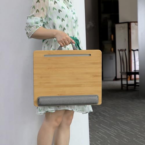 Adjustable Lap Desk for Laptop with Cushion Tablet Phone Holder - size: 16.5"x13.4" Height-adjustable