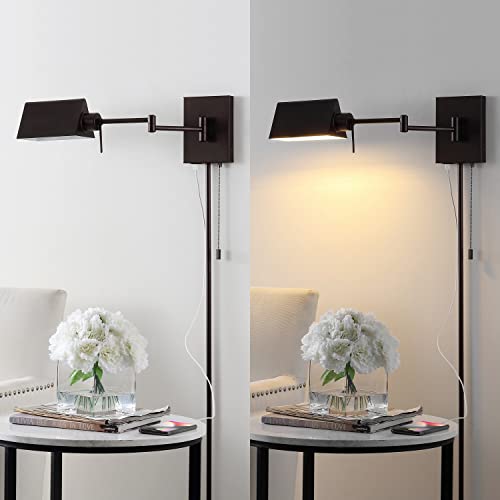 JONATHAN Y Arlo 22" 1-Light Metal Swing Arm Wall Sconce, Oil Rubbed Bronze - color: Oil-Rubbed Bronze, size: 1-Light