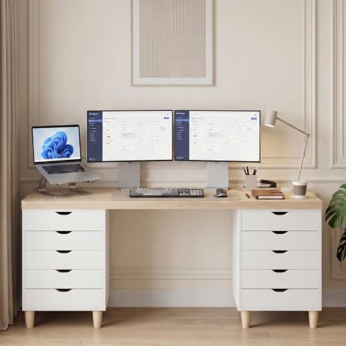 5 Drawer Rolling Storage Cabinet, Mobile File Cabinet for Office, White - color: White, size: 15.75"D x 18.74"W x 25.39"H(5 Drawers)