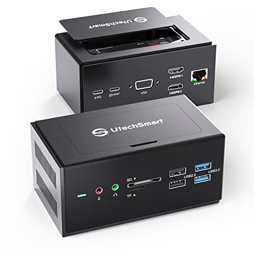 UtechSmart Universal Docking Station, 15 in 1 USB Docking Station - color: Grey