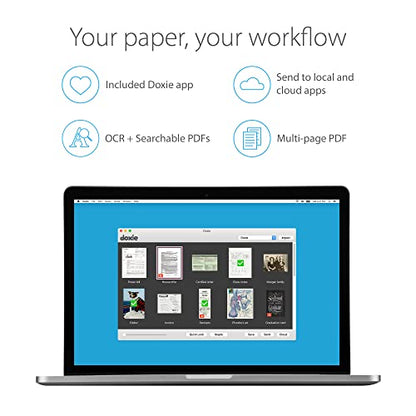 Doxie Go SE - The Intuitive Portable Document Scanner with Rechargeable Battery and Easy Software for Home, Office, or Work from Home