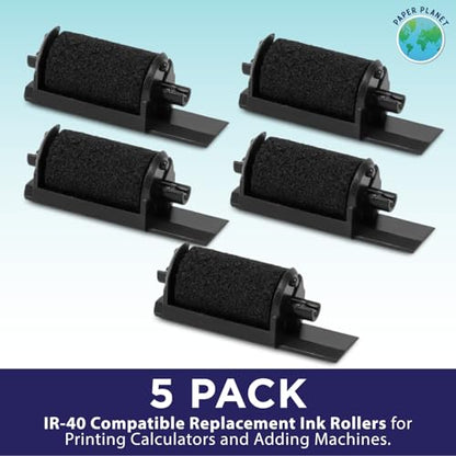 PaperPlanet Black Calculatior Ribbons for IR40 | 5 Pack