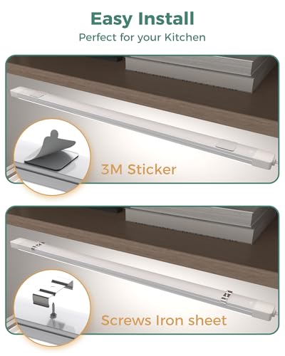 ASOKO 25" Under Cabinet LED Lights Plug in Workbench Light 1000LM 6000K - color: Cool White, size: 25 Inch