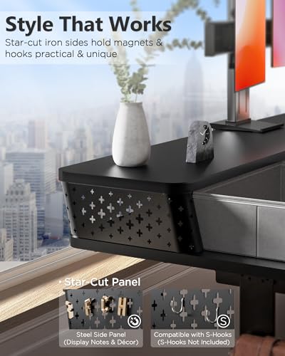 FiCiHi 35x20 Inch Electric Standing Desk, 2 Drawers, Adjustable Height Desk - color: Classical Black, size: 35"x20" (Standard)