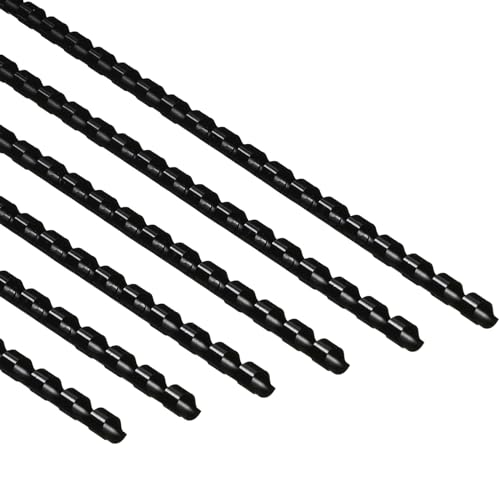 Yunsailing 150 Pack Plastic Binding Combs Plastic Binder Comb Ring 19 Ring Binding Spines Letter Size Spiral coils for Notebook Calendar(1/4 in,Black) - color: Black, size: 1/4 In