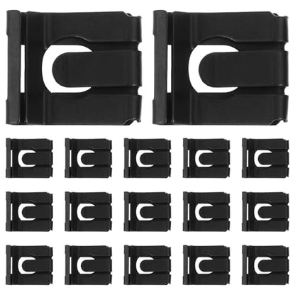 30pcs Gas Lift Retaining Clip for Office Chair - Anti-Vibration Shaft Retainer for Pneumatic Cylinder Base Locking, Furniture Hardware, Black - size: 2.67X2.20X0.60CM