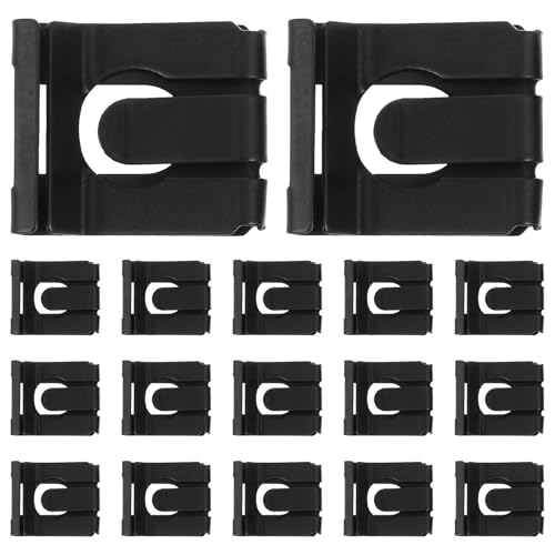 30pcs Gas Lift Retaining Clip for Office Chair - Anti-Vibration Shaft Retainer for Pneumatic Cylinder Base Locking, Furniture Hardware, Black - size: 2.67X2.20X0.60CM