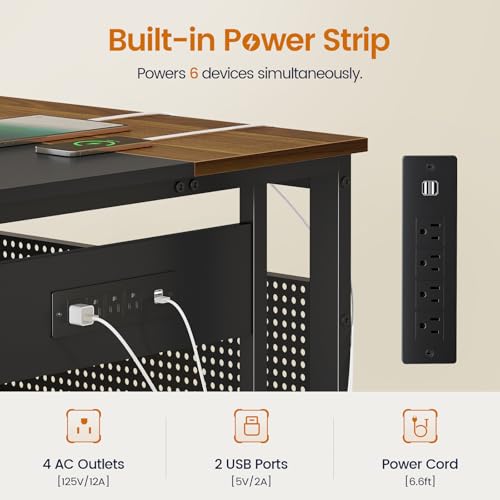 UPOSOJA 71" L Shaped Executive Desk, Office Desk with Storage Drawers - color: Walnut, size: 2 Drawers