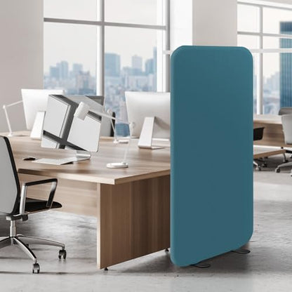 DECOLAB Freestanding Room Partition, Indoor Privacy Panel 29"x65", Sapphire - color: Sapphire