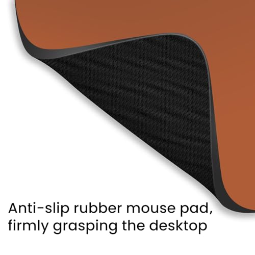 Small Mouse Pad 6 x 8 Inch, Horizontal and Vertical Flexible use. Great for Traveling, Wireless laptops, Keyboard Trays, Offices, etc. (Brown) - color: brown
