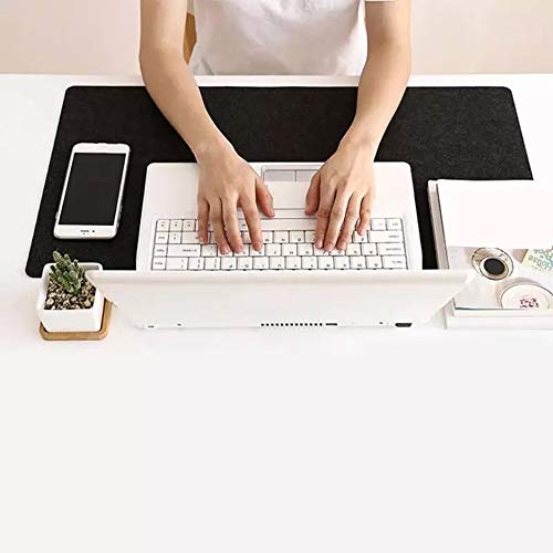 Large Felt Mouse Pad, Home Modern Large Keyboard Mouse Pad Table Desk Mat 700 * 330mm 60x30cm Non-Slip Computer Table Mat(30x60cm,Black) - color: Black, size: 0.8" x 1.9"