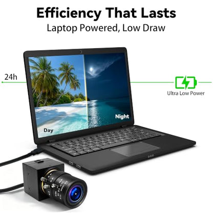 UHD 4K USB Camera, 2.8-12mm Varifocal Zoom Lens Mini Webcam | Plug and Play, Low Power Consumption USB Camera, Support OPENCV for Windows/Linux/Raspberry Pi/Mac - size: 2.8-12mm Varifocal Lens