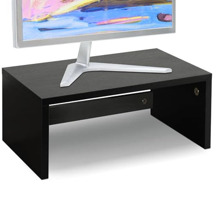 TEAMIX 6.7 inch Tall Monitor Stand Riser, Wood Shelf Riser, Desk Organizer