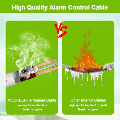 MOOKEERF 18 AWG 2 Conductor Stranded Shielded Plenum Cable 100FT 18/2 Shielded Wire White CL3P Jacket for Security/Alarm/Access Control/Sound-18AWG 2 Conductors Wire - size: 100FT, style: 18/2