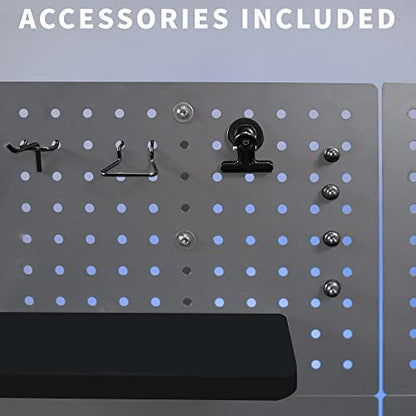 VIVO Clamp-on 12 x 20 in Desk Pegboard - color: Black, size: 12"