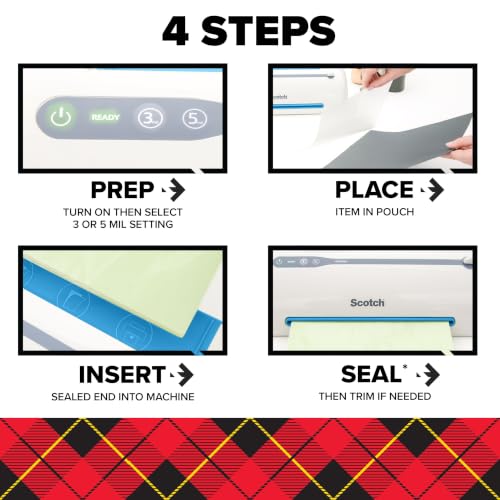 Scotch Thermal Pouches, 8.9 in x 14.4 in (228 mm x 367 mm) | Ultra Clear Laminating Pouches for Legal Documents, Agreements, Notices, Manuals, Photo Safe for Home, Office and Classroom