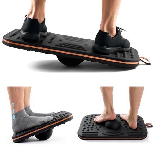 2-In-1 Standing Desk Balance Board & Foot Mat, Black