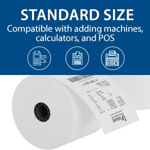 Upgrade Office Supply Adding Machine Tape, 2 1/4 x 150 ft, 3 Pack, Made in USA