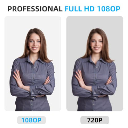 1080P HD Webcam with Microphone, USB Computer Camera for Laptop PC Desktop - style: 1080Pro webcam