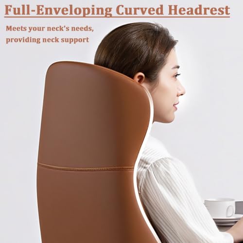 High-Back Office Executive Chair Ergonomic Office Chair with Footrest Adjustable Swivel with Lumbar Support Armrest for Home - color: Black