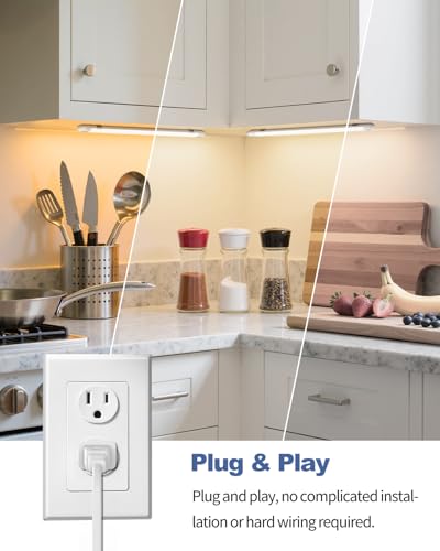 MYPLUS 16" Hand Wave Under Cabinet Lights with 5 Color Temperature - size: 16"-1 Pack