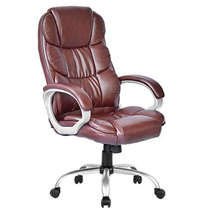 Office Chair Desk Chair Computer Chair Ergonomic Task Rolling Swivel Adjustable Stool High Back Executive Chair with Lumbar Support for Women Men,Brown - color: Brown