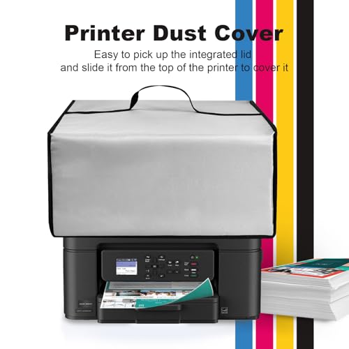 Printer Dust Cover for Canon PIXMA TS4320/PIXMA TS6520 Inkjet Printers | Printers Universal Anti-static Protective Nylon Covers Case for Brother Smart 1360 Inkjet Printer (Cover Only) - color: Silver