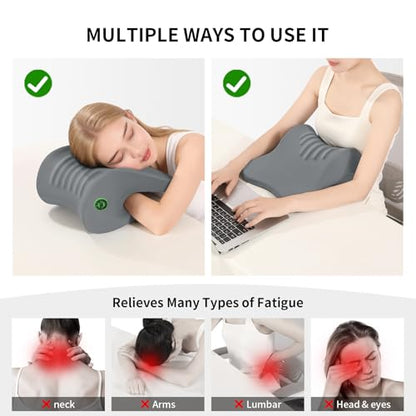Ergonomic Office Chair Headrest, Adjustable Neck Support Pillow with Removable Washable Cover, Universal Head Rest Attachment for Office Chairs, Wheelchairs, Desk Chair Napping (Gray) - color: Gray