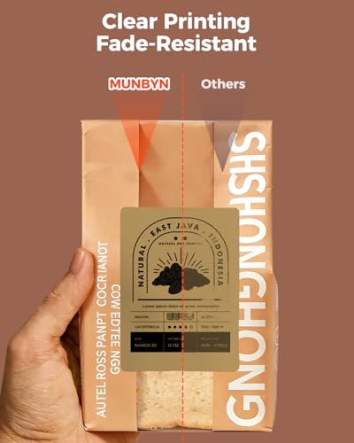MUNBYN 4x3 Thermal Labels, 500 Sheets/1 Roll, Brown - color: Brown, size: 4x3"