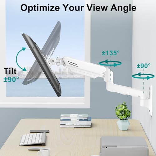 Monitor Wall Mount Fits up to 32" Computer Screens Max 19.8lbs - style: Wall Mount White