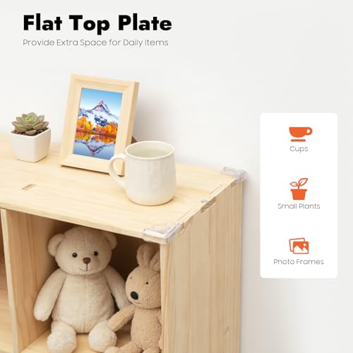 12 Cube Storage Organizer - Solid Wood Bookshelf for Bedroom, Living Room | Vertical or Horizontal Bookshelf Organizer | Open Book Shelf | Easy Assembly | 47.24''Lx11.81''Wx23.62''H (12 Cubes) - size: 12 Cubes