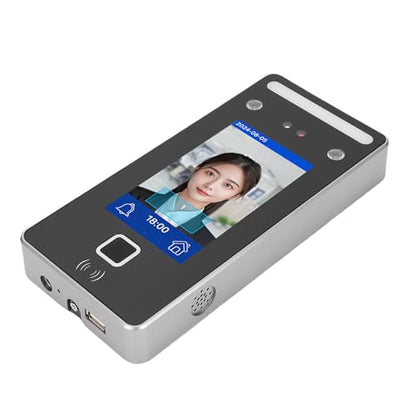 Face Recognition Attendance System, Biometric Time Clock with 4.3 Inch LCD Display, 2000 Face Capacity, Dual Camera Access Control Machine for Offices Hotels Factories, Export Data via USB