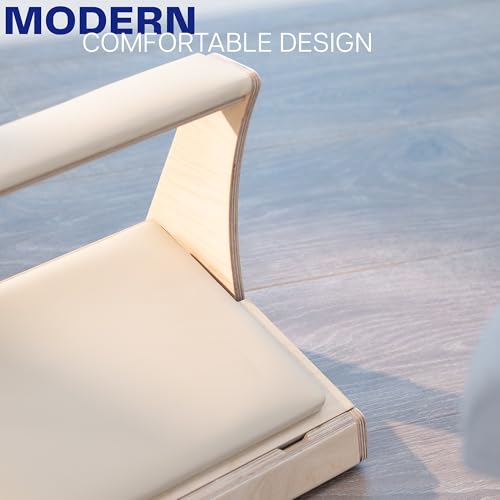 VIVO Light Wood Under Desk Footrest with Hidden Shoe Storage, STAND-FT03