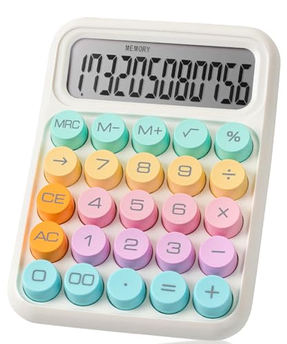 Mr. Pen- Mechanical Switch Calculator, 12 Digit Large LCD Display | Colorful with Big Buttons, Mechanical Switch Calculator for Home, School, Office - color: Pastel Harmony