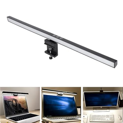 Computer Screen Lamp Light Bar, Dimmable LED Task Lamp with Touch Control, No Glare Eye Caring USB Powered Screen Light for Home Office Monitors up to 1.18 Inches Thick