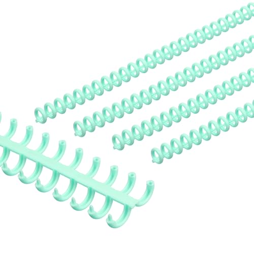 PATIKIL 8.5mm(1/3") Plastic Spiral Binding Coils, 30 Pcs Binding Spirals 20-25 Sheet Capacity Binding Spirals for Binding Paper Sheets, Green - color: Green, size: 8.5mm(1/3")