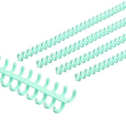PATIKIL 8.5mm(1/3") Plastic Spiral Binding Coils, 30 Pcs Binding Spirals 20-25 Sheet Capacity Binding Spirals for Binding Paper Sheets, Green - color: Green, size: 8.5mm(1/3")