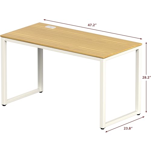 SHW 48-Inch Commercial-Grade Office Computer Desk, Oak - color: Black, size: 48-Inch