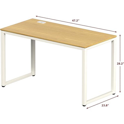 SHW 48-Inch Commercial-Grade Office Computer Desk, Oak - color: Black, size: 48-Inch