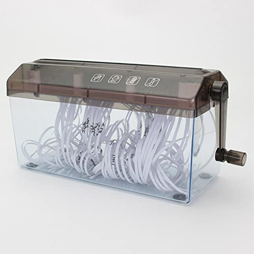 Mini Hand Shredder, Portable Hand Shredder A4 Paper Shredder Manual Paper Shredder Mini Paper Cutting Machine Office School Home Desktop Stationery(Black)