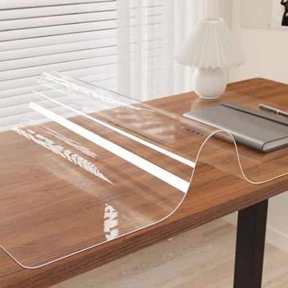 Oterri Clear Writing Desk Pad, 16’’x30” Heat Resistant Waterproof PVC Round Edge Durable Desk Protect Mat, Anti-Static Writing Mat Table Protector - size: 30" x 16"