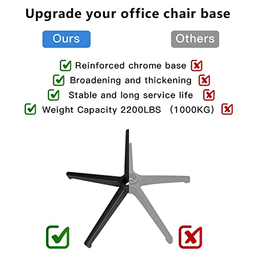 Omyoffice Office Chair Replacement Base, 28" Heavy Duty 2200LBS, Metal - color: Black
